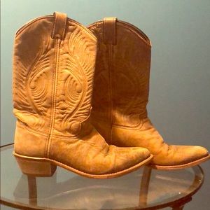 Leather cowboy boots